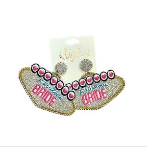 Fabulous Bride Vegas inspired beaded earrings